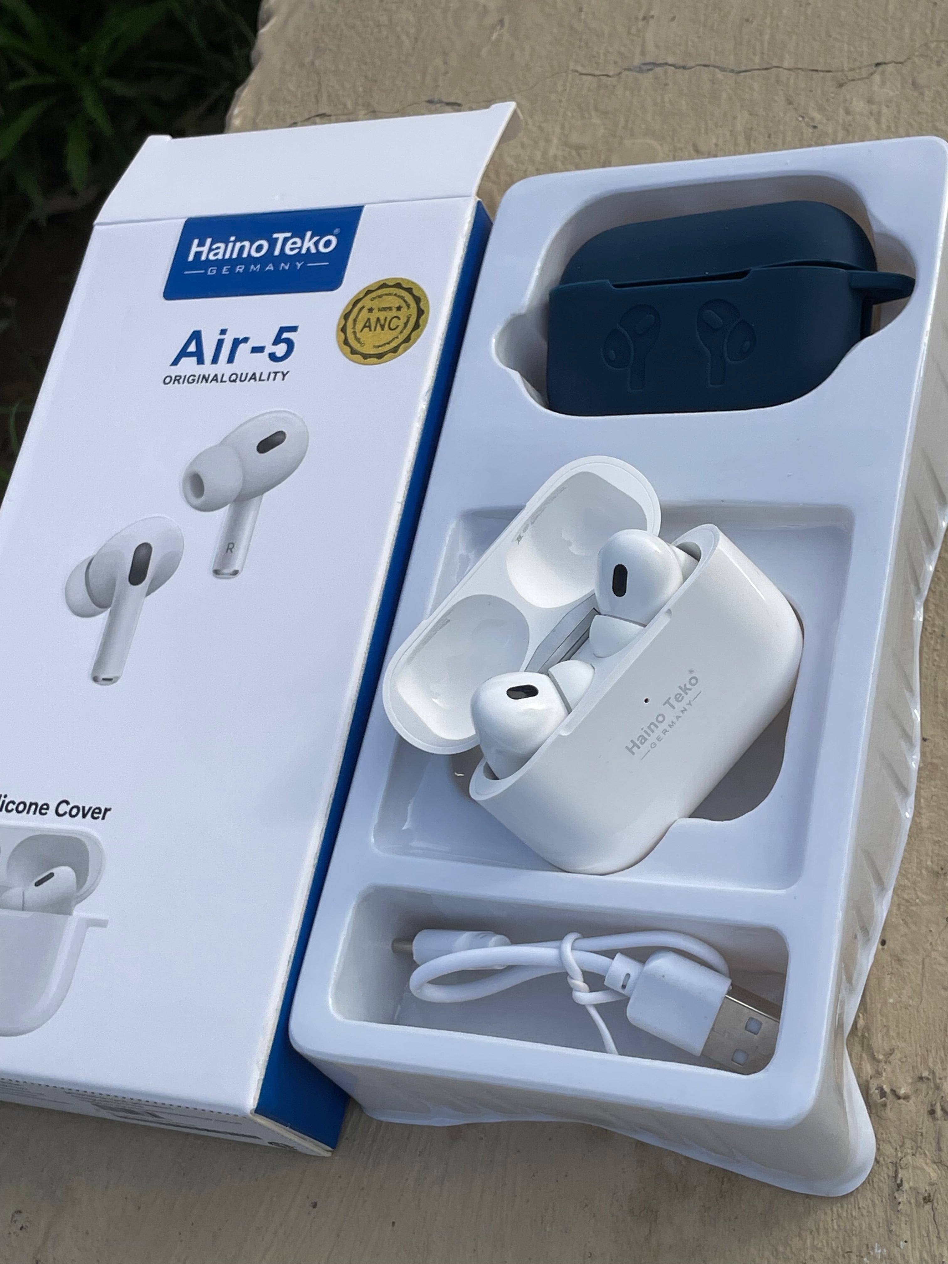 Haino Teko Air-5 ANC Wireless Earbuds – Premium Sound & Noise Cancellation(High Quality Sound)
