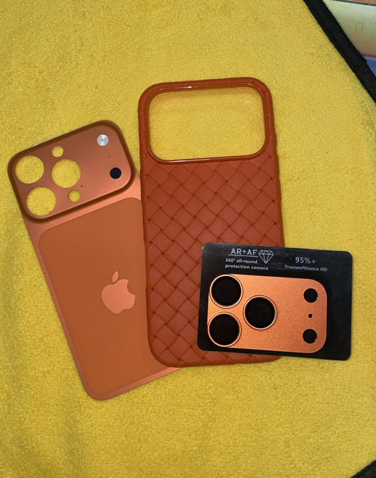 Premium Back Panel Combo (Sheet+Lens+Case) - Convert your iPhone into 17 Pro & 17 Pro Max Style